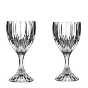 Mikasa Park Lane Crystal Wine or Water Goblets Fine Dining Glasses - Lot of 2
